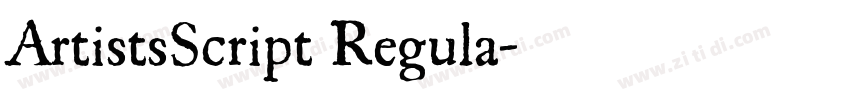 ArtistsScript Regula字体转换